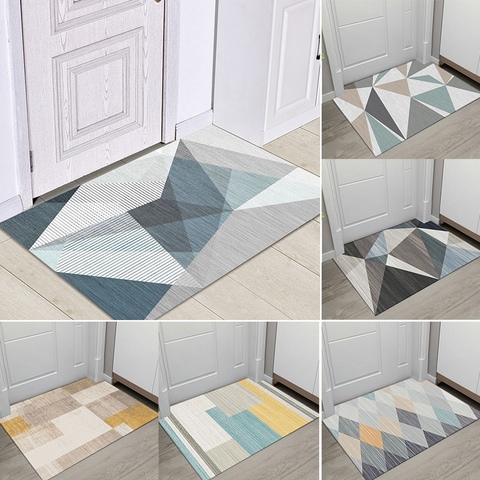Modern Geometric Printed Entrance door mat Anti slip Home Deco Floor  mat in the bathroom Living room rug Kitchen carpets Toilet ► Photo 1/6