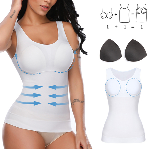 Shapewear Bodysuit Tank Tops for Women Tummy Control Waist Trainer Vest  Full Body Shaper