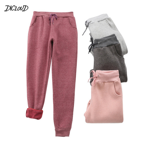 Women's Thick Casual Pants Autumn Winter Solid High Waist Women's Trousers Korea Harem Pants Joggers Sweatpants Plus Size ► Photo 1/6