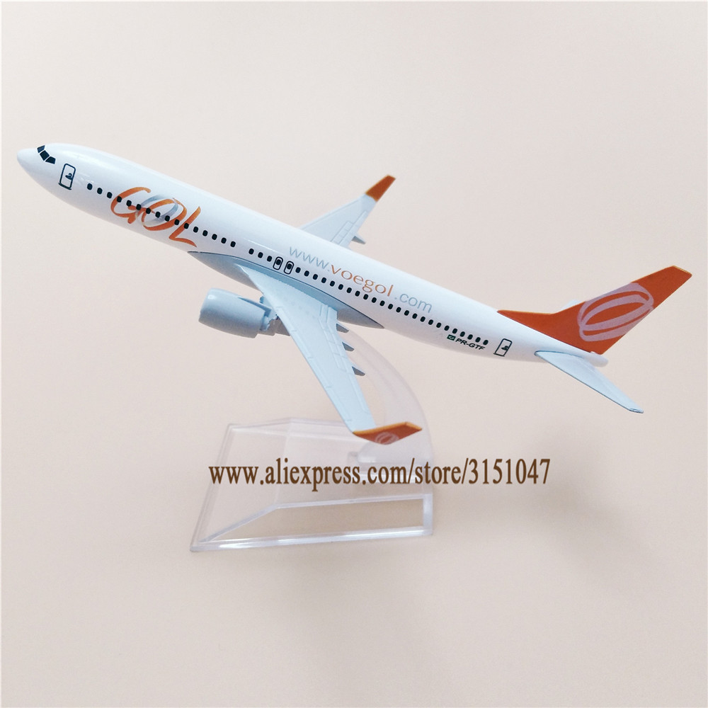 New 16cm Aircraft Plane Boeing 737 Air GOL Airlines Diecast Model 