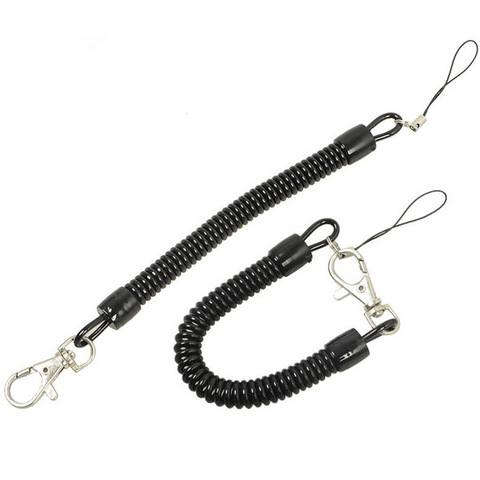 Black High Quality Bungee Cord Old Man Mobile Phone Anti-Loss Strap Running Phone Anti-Loss Spiral Telephone Line Elastic Rope ► Photo 1/6