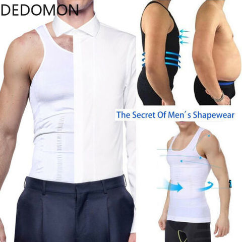 Slimming Vest for Men Tummy Shaper Control Underwear Belly Slimming Belt Compression Shirt Ultra Lift Body Slimming Weight Loss ► Photo 1/6