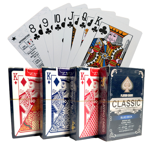 1 Deck/54pcs PVC Playing Cards Waterproof Playing Cards Plastic Poker Cards Poker Deck Whitle Gold Poker Cards 57*88mm cards ► Photo 1/6