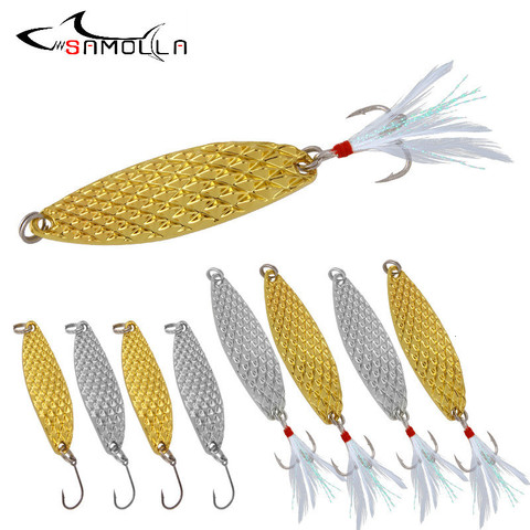 Fishing Spoon Fishing Lures Weights 2.5-20g Bass Fishing Lure High Reflective Light High Quality Metal Spinner Isca Artificial ► Photo 1/6