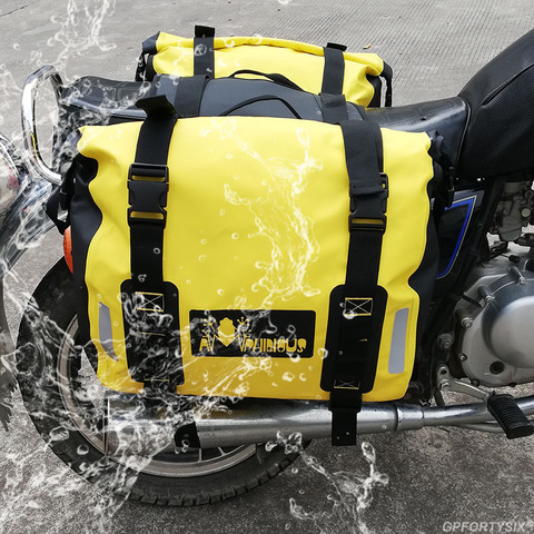 Waterproof Motorcycle Rear Tail Bag Travel Dry Bag Motorbike Luggage Backpack Motorcycle Seat Bag Backpack 30/60/ 66/ 90 Liter # ► Photo 1/6