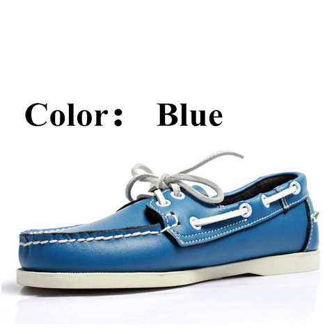 Mens Designer Shoes Men Leather Docksides Classic Yellow Blue Boat Shoes For Homme Femme X165 Hombre Mujer Nautico Shoes ► Photo 1/3