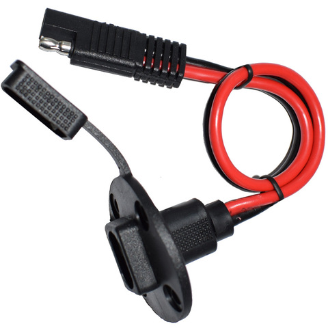 DIY 12AWG 30CM SAE Power Socket SAE Waterproof Quick Connect Panel Mount Universal Flush-Mountable Connector for Battery Charger ► Photo 1/4