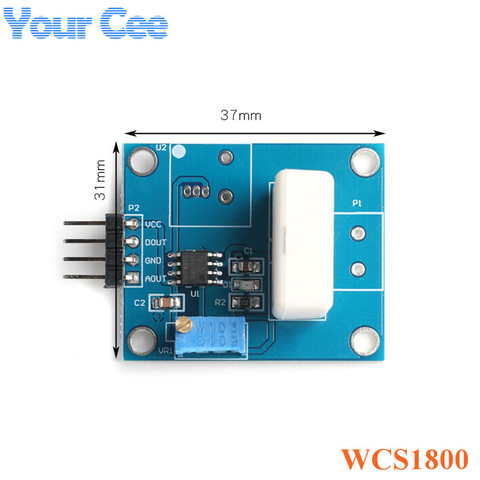 WCS1800 DC 5V Hall Current Detection Sensor Module 35A Short Circuit Overcurrent Detector Protection Module ► Photo 1/5