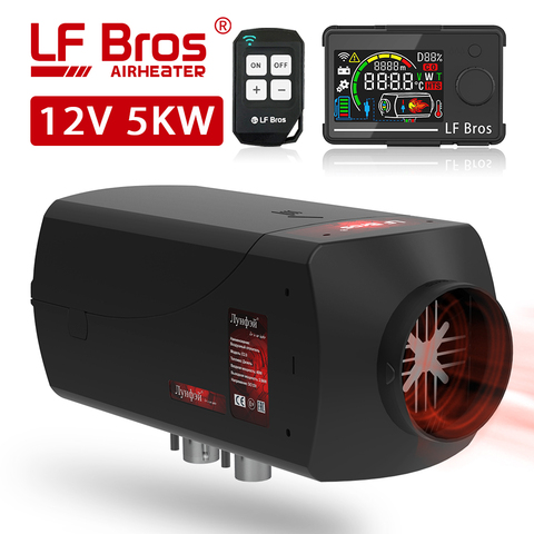 LF Bros Car heater 12V air diesel heater 5KW autonomous heater LCD large screen knob switch for SUV, RV, warehouse ► Photo 1/6