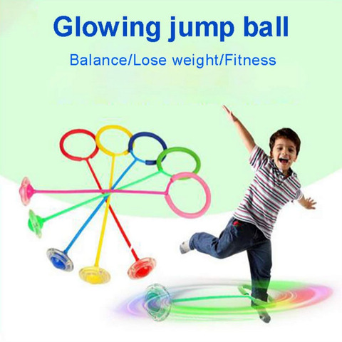 Fun Sports Swing Ball LED Flashing Jumping Ring Ankle Skip Ball Toy for Children Kids Adults Exercise Fitness Equipment ► Photo 1/6