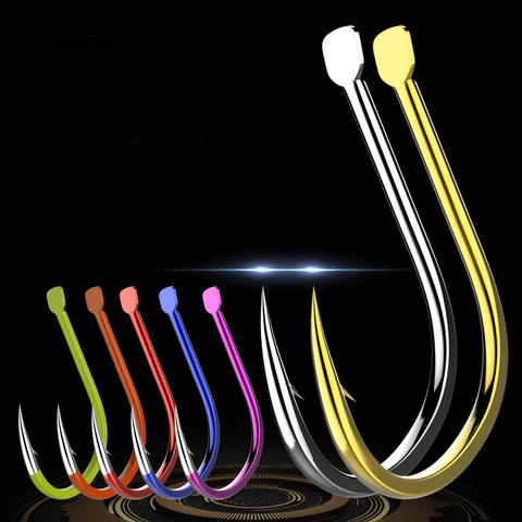 50Pcs Fishing Hooks Barbed Carp Hook High Carbon Steel Sea Field Fishing Sabiki Black Fishhook Fly Fishing Accessories Tackle    ► Photo 1/6