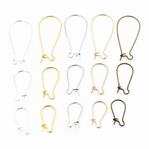 100pcs/Lot 9x18mm/11x24mm/16x38mm Silver Color /Rhodium/Gold Color Earring hooks Earring Ear Wires Findings DIY Jewelry Making ► Photo 1/6