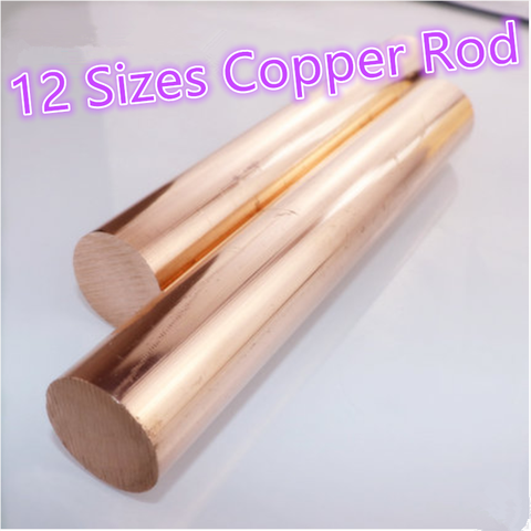 12 Sizes of Copper Rod Length 100mm Diameter 4/5/6/7/8/10/12/14/15/16/18/20mm Brass Stick T2 Copper Bar DIY Parts Dropshipping ► Photo 1/3