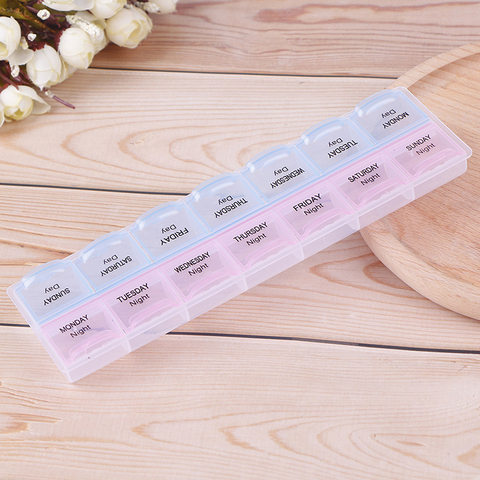 7 Days Pill Medicine Box Weekly Tablet Holder Storage Organizer Container Case Pill Box Splitters ► Photo 1/6