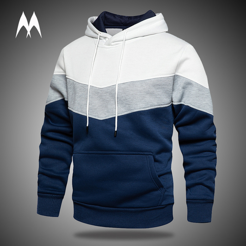 Winter Hoodie Sweatshirt Streetwear Men 2022 Brand New Hooded Sweatshirts Patchwork Hoodie Men Fleece Hoodies Harajuku Tops Man ► Photo 1/6