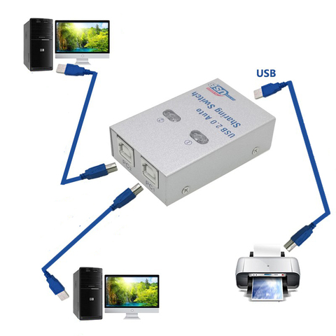 USB HUB usb Auto Sharing Switch For 2/4 Computer sharing Printer Supports 2/4 computers to share 1 USB device ► Photo 1/6