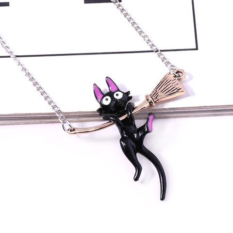 SG New Kiki's Delivery Service JiJi Necklace Coraline Cute Black Cat Choker Pendant For Women Girl Cosplay Jewelry Gift ► Photo 1/6