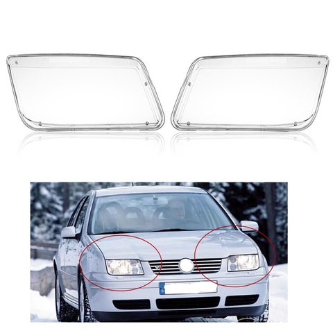 NEW REPLACEMENT PLASTIC HEADLIGHT LENSES COVER FOR 99-05 VW JETTA BORA MK4 RIGHT ► Photo 1/6