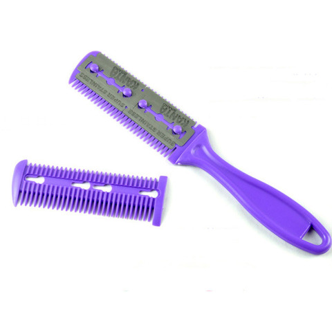 1pc Hair Cutting Comb Hair Brushes with Razor Blades Hair Trimmer Cutting Thinning Tool Barber Tool Hair Salon DIY Styling Tools ► Photo 1/5
