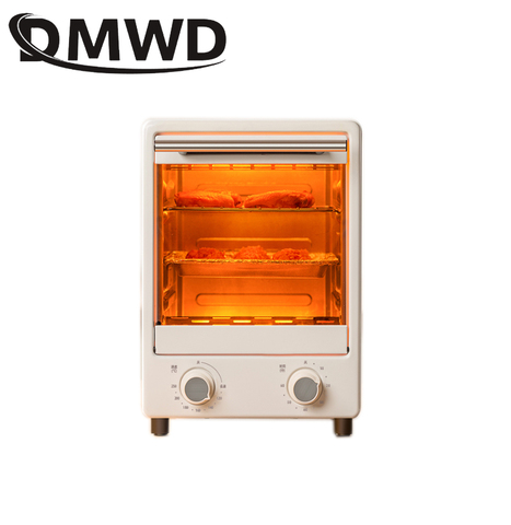 DMWD MINI toaster electric oven multifunction timer making biscuits bread cake pizza Cookies baking machine 12L liter 800W EU US ► Photo 1/6