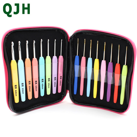 17pcs / set Knitting Tools Sweater Needles Stainless Steel Hand Sewing Set Color Sweater Knit Crochet Sewing hand-knit DIY ► Photo 1/6
