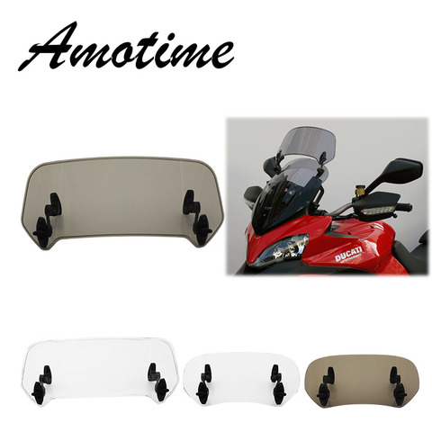 Motorcycle Risen Adjustable Wind Screen Windshield Spoiler Air Deflector for Honda BMW KAWASAKI YAMAHA HONDA SUZUKI DUCATI ► Photo 1/6