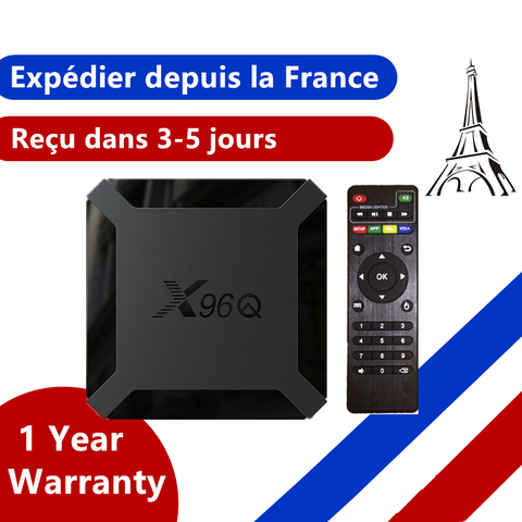 New x96q Android 10.0 tv box iptv box x96 q 1G 8G 2G 16G Allwinner H313  smart ip tv set top box ship from france - Price history & Review