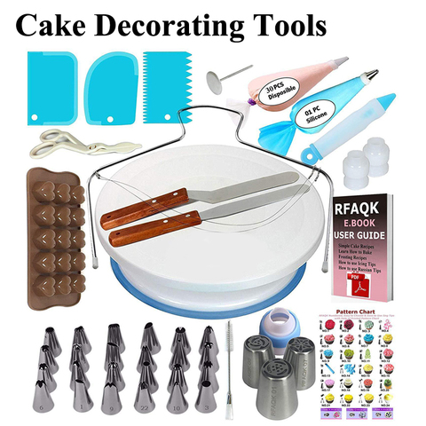Buy Online Shenhong Cake Decorating Sets Cream Bag Icing Piping Tips Pastry Nozzles Converter Scraper Confectionery Dessert Baking Tools Alitools