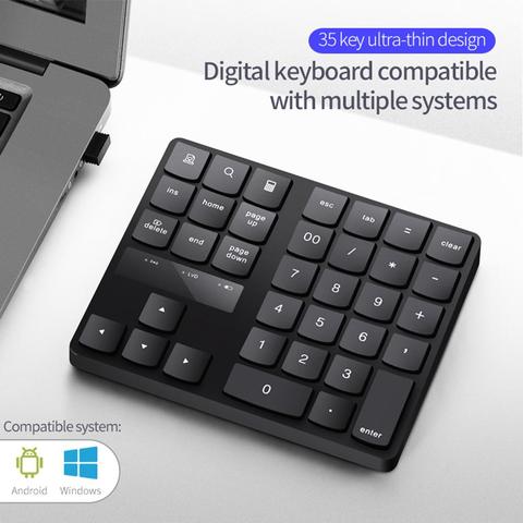 Rechargeable Keypad Wireless Number Pad  for Laptop PC Keypad Rechargeable Handheld Keyboard Chatpad Numeric keypad Hot Sale ► Photo 1/6