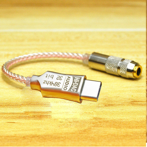 USB Type-C To 3.5mm Jack Audio Adapter Portable HIFI DAC Headphone Amplifier Decoder Converter For Andoid Win10 Ipad ALC5686 ► Photo 1/2