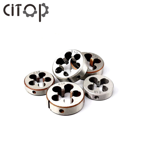 Citop 1pcs G1/2 G1/4 G1/8 G3/4 G3/8 Left Hand Machine Threading  Die Set Screw Thread Tap Drill Machine Plug Die ► Photo 1/4