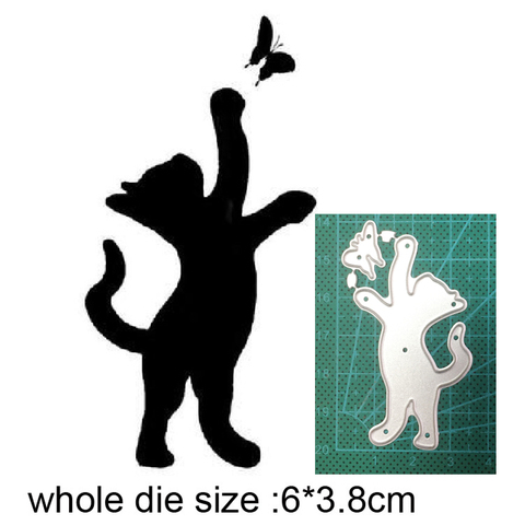 Craft dies metal cutting dies cut die Cat catching Butterfly Scrapbooking die craft paper knife mould blade punch steencils dies ► Photo 1/6