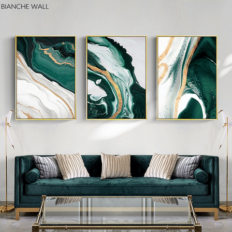 Minimalist Abstract Wall Poster Modern Style Canvas Print Green Texture Painting Contemporary Art Room Decoration Picture ► Photo 1/5