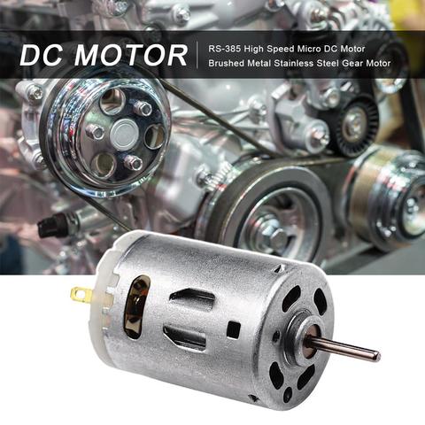 High Speed Micro DC Motor Brushed Metal Stainless Steel Gear Motor For Electric Tools Motor & Accessories Equipment RS-385 ► Photo 1/5