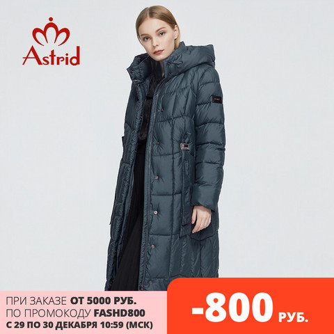 Astrid 2022 New Winter Women's coat women long warm parka Plaid fashion thick Jacket hooded Bio-Down female clothing Design 9546 ► Photo 1/6