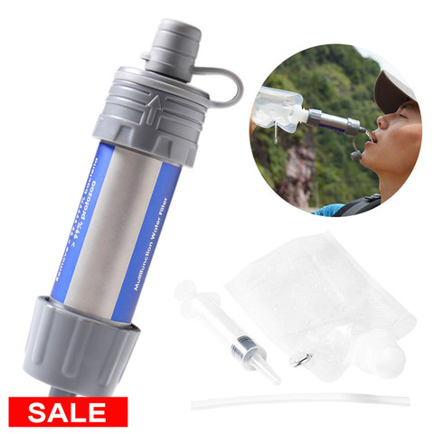 US CZ Outdoor Survival Water Filter Straws Camping Equipment Water Purifier Water Filtration System Emergency Hiking Accessories ► Photo 1/6