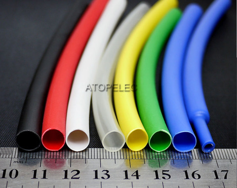 1.6mm/2.4mm/3.2mm/4.8mm/6.4mm/7.9mm/9.5mm Diameter Adhesive Glue Lined 3:1 Heat Shrink Tube Dual Wall Waterproof Black/Red/Clear ► Photo 1/1