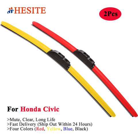 HESITE Color Hybrid Windshield Wipers For Honda Civic X 5D 8TH VIII MK8 Hatchback Sedan ep3 ek3 2006 2011 2017 2022 Window Wiper ► Photo 1/6