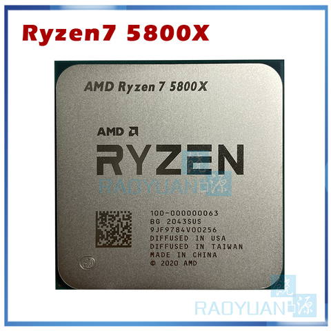 AMD Ryzen 7 5800X R7 5800X 3.8 GHz Eight-Core sixteen-Thread 105W CPU Processor L3=32M 100-000000063 Socket AM4 no fan ► Photo 1/1