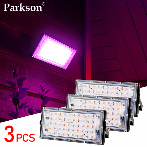 3Pcs/lot LED Grow Light Phyto Lamp AC220V 50W LED Full Spectrum Floodlight LED Grow Greenhouse Hydroponic Indoor Plant Spotlight ► Photo 1/6