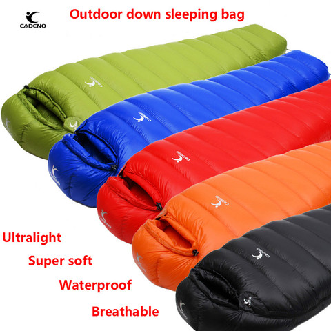 CADENO Winter Autumn Ultra Light Mummies Ultra Light Down Sleeping Bag Outdoor Travel Camping Nylon White Duck Down Sleeping Bag ► Photo 1/6