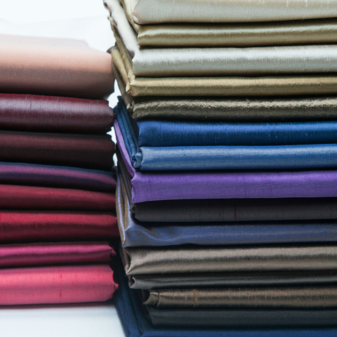 tailor shop Color-changing silk double palace fabric mulberry silk shantung silk raw silk thai silk good lustar dupion fabric ► Photo 1/6