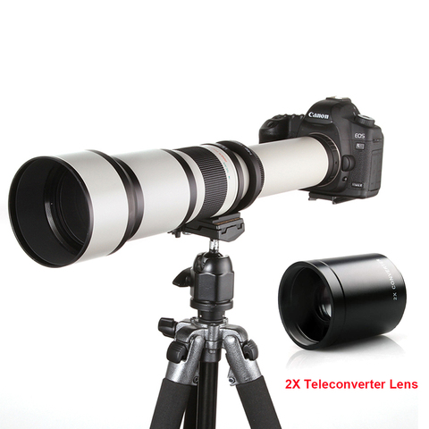 650-1300mm F8.0-16 Manual Super Telephoto Zoom Lens+2X Teleconverter Lens with Bag for Canon Nikon Pentax Olympus Sony Fuji DSLR ► Photo 1/6