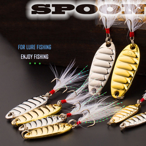 X-Fin 3-25g Fishing Tackle Metal Spoon Lure Wobblers Jig VIB Sharp Hook Hard Bait Artificial Freshwater Saltwater Spinner Spoons ► Photo 1/5