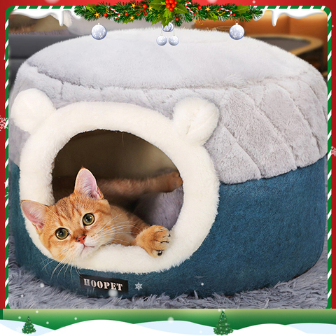 Hoopet Pet Cat Basket Bed Cat House Warm Cave Kennel for Dog Puppy Home Sleeping Kennel Teddy Comfortable House Cat Bed ► Photo 1/6