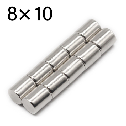 5/10/20/50/100 Pcs 8x10 Round NdFeB Neodymium Magnet N35 Super Powerful Small imanes Permanent Magnetic Disc ► Photo 1/6