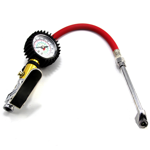 Tire Pressure Gauge, Heavy Duty 220 PSI Tire Inflator High Precision Tire Pressure Gun with Leakproof Air Hose for Car Truck ► Photo 1/3
