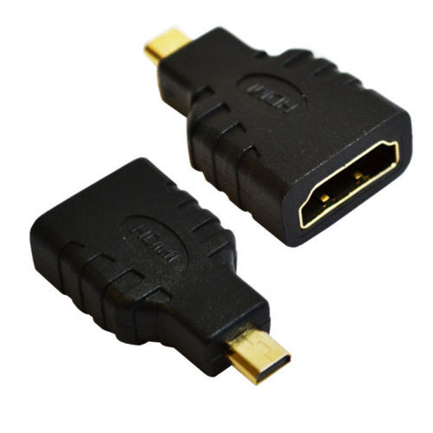 Universal Micro Hdmi to Hdmi Cable Converter adapter Connect to TV LCD HDTV Gold Plated Connection Black ► Photo 1/1