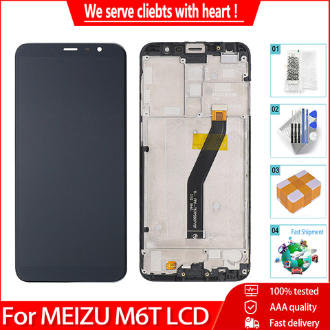5.7'' Original LCD Screen Digitizer For MEIZU M6T LCD Display Touch Screen + Frame Assembly Replacement M811H M811S M811T M811Q ► Photo 1/6