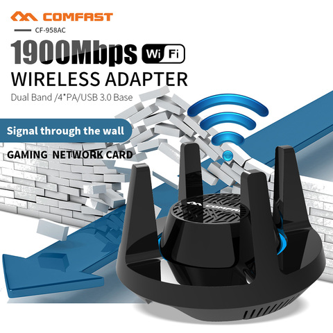 Comfast 1900Mbps Gigabit Wireless WiFi Adapter Dual Band 2.4 & 5.8Ghz High Power Gaming Network Card ► Photo 1/6